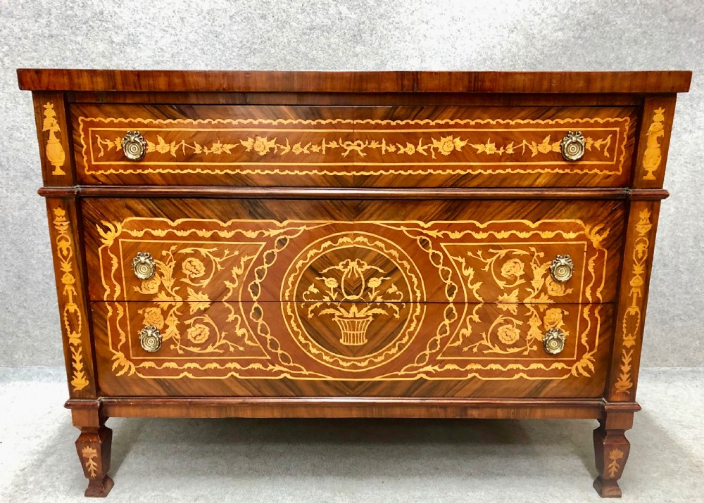 Italian Marquetry Commode Chest View II