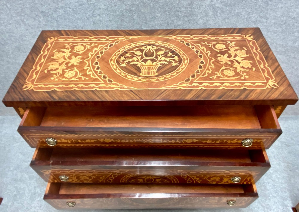 Italian Marquetry Commode Chest View VI
