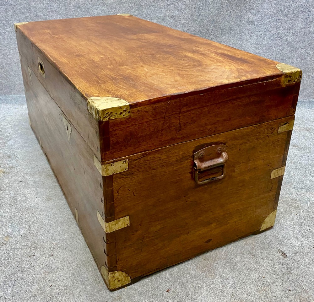 Antique Anglo Indian Camphor Wood Trunk View III