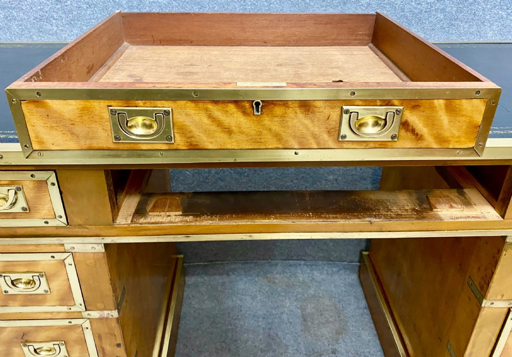 Superb Victorian Campaign Desk View XII