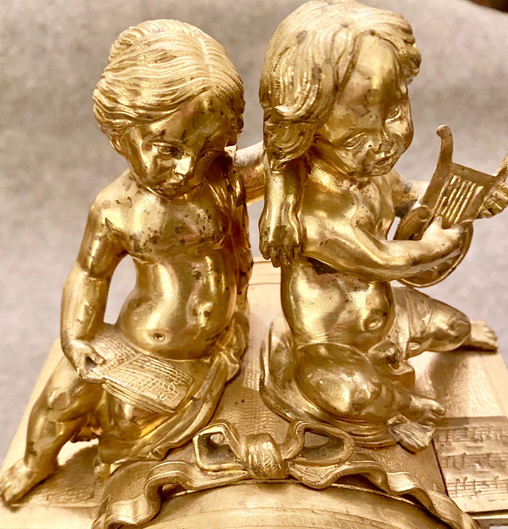 French Ormolu and Porcelain Mantle Clock View V