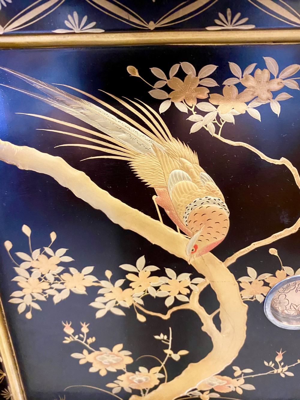 Fine Meiji Period Lacquer Shodana Cabinet View IV