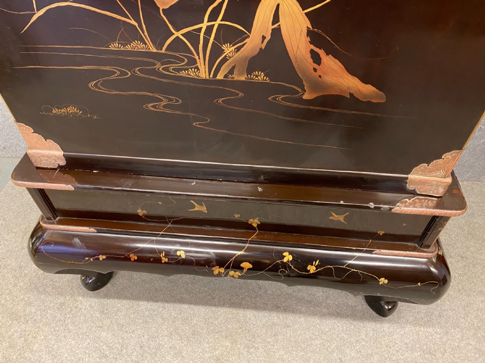 Fine Meiji Period Lacquer Shodana Cabinet View XIX