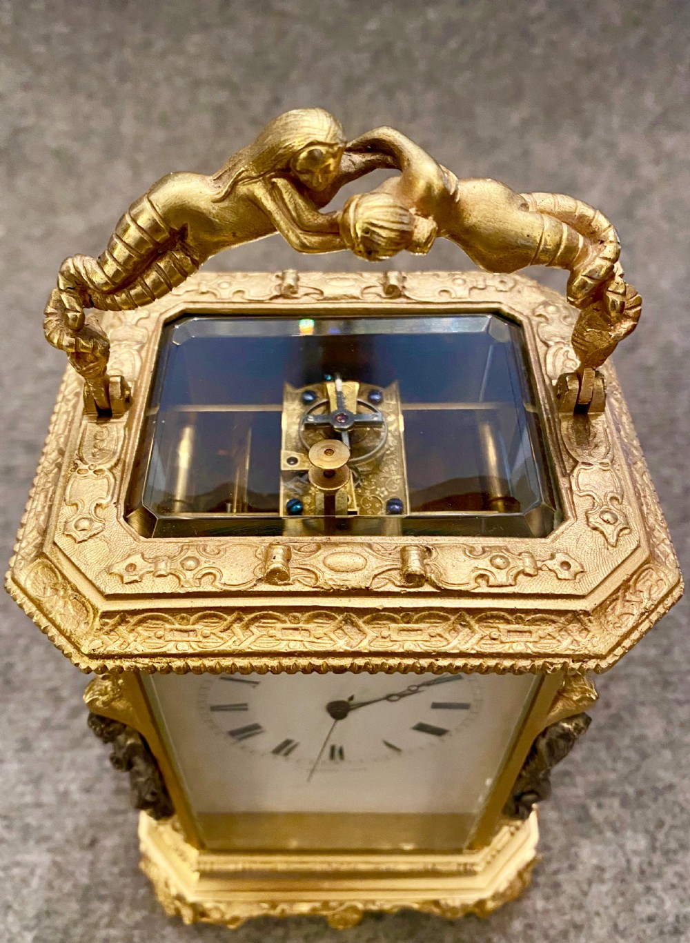 Fine French Carriage Clock from Bolvillier of Paris View VI