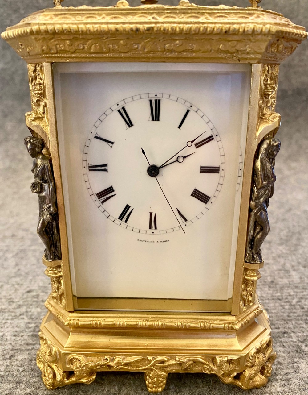 Fine French Carriage Clock from Bolvillier of Paris View VIII