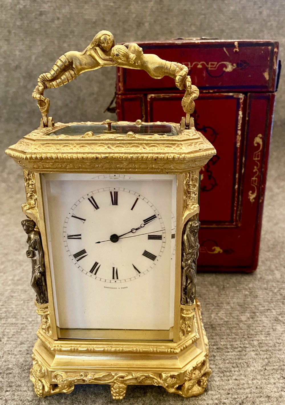 Fine French Carriage Clock from Bolvillier of Paris View IX