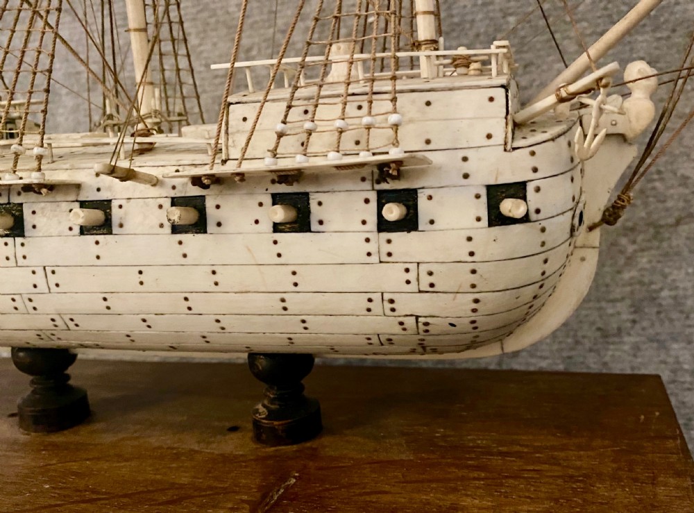 Napoleonic Prisoner of War Bone Model Ship View II