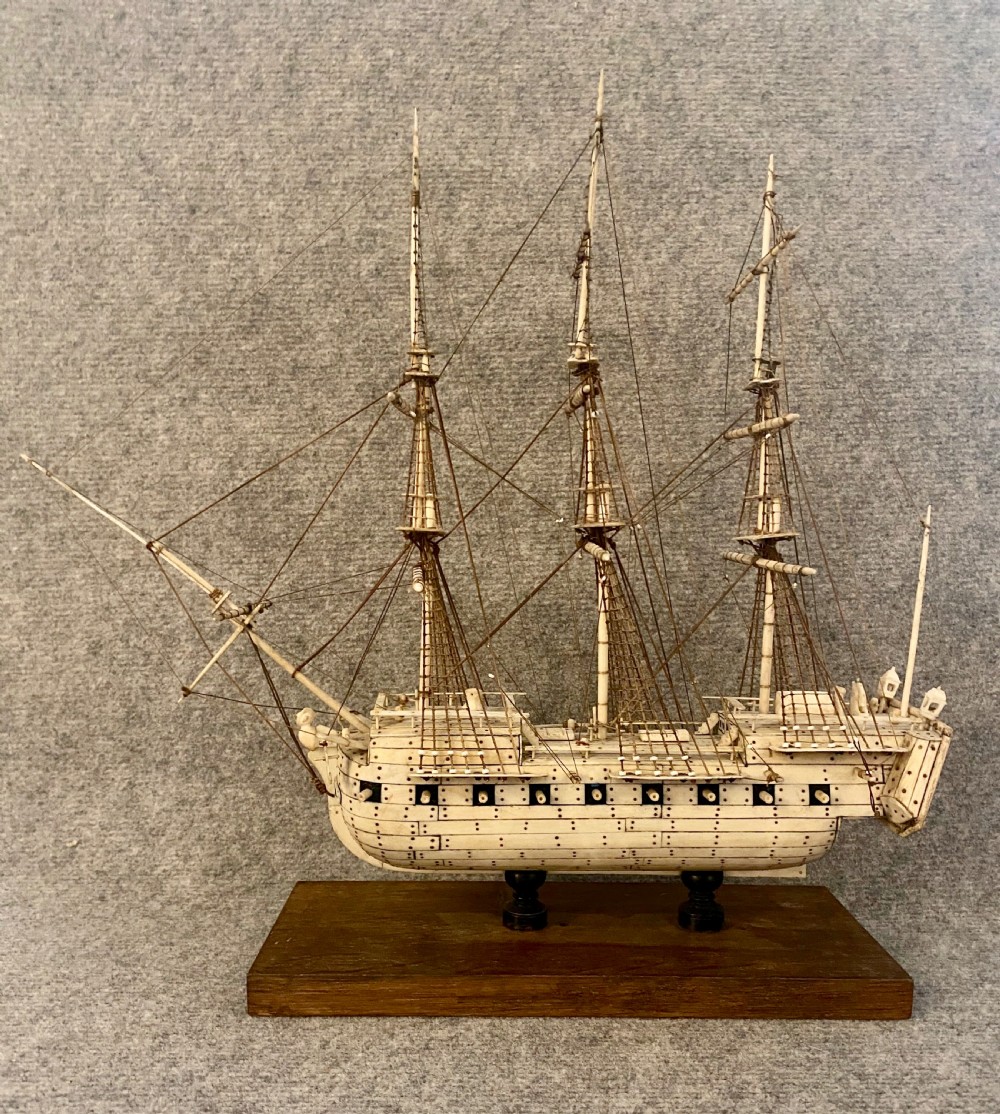 Napoleonic Prisoner of War Bone Model Ship View III