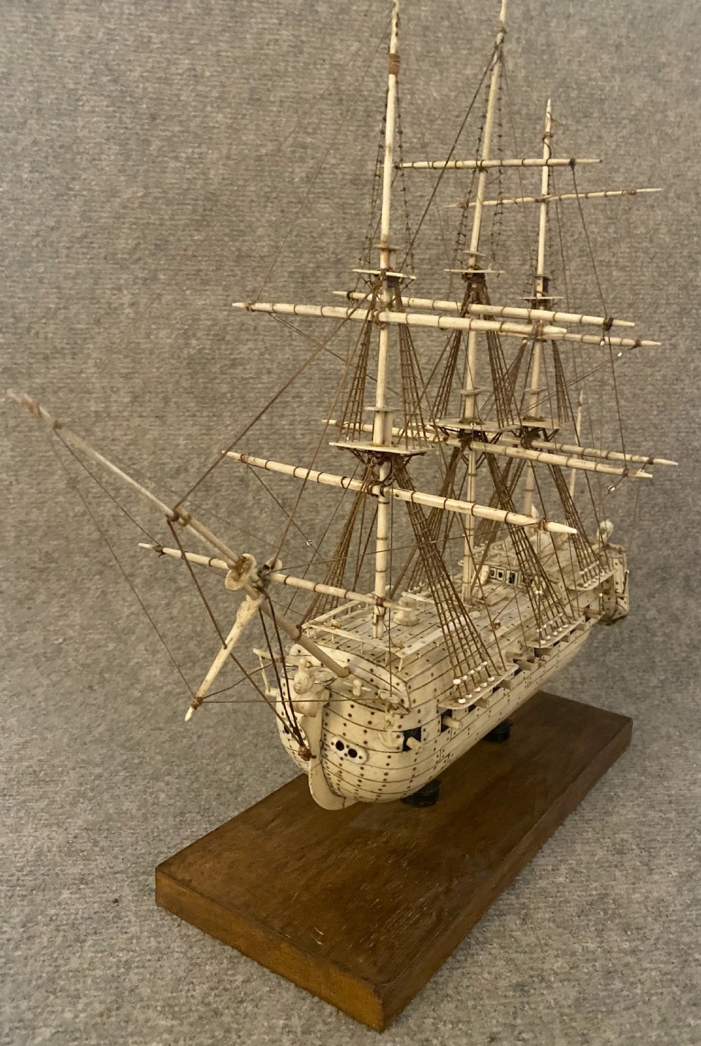 Napoleonic Prisoner of War Bone Model Ship View XII
