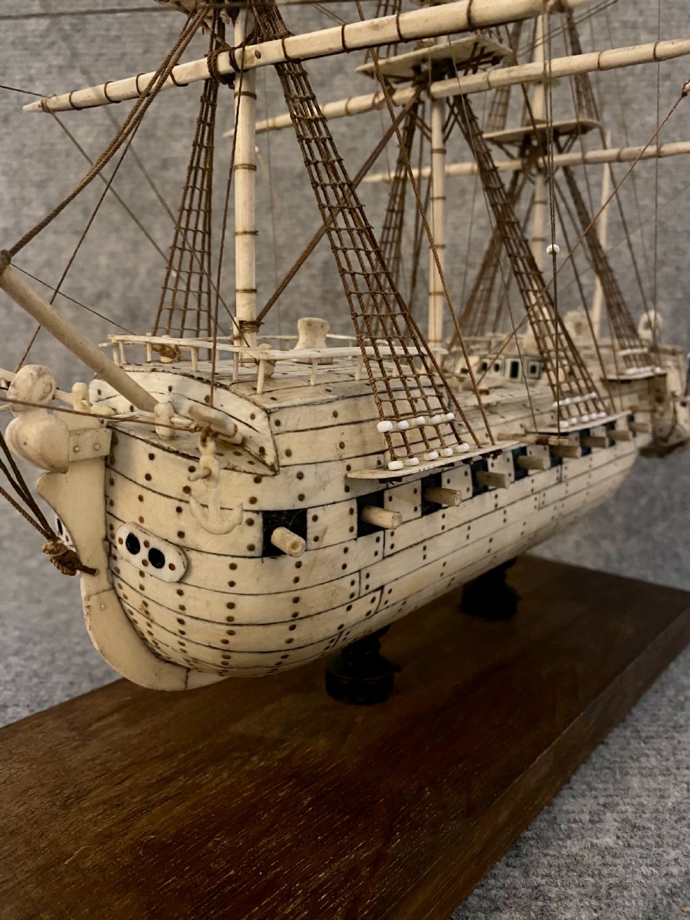 Napoleonic Prisoner of War Bone Model Ship View XIII
