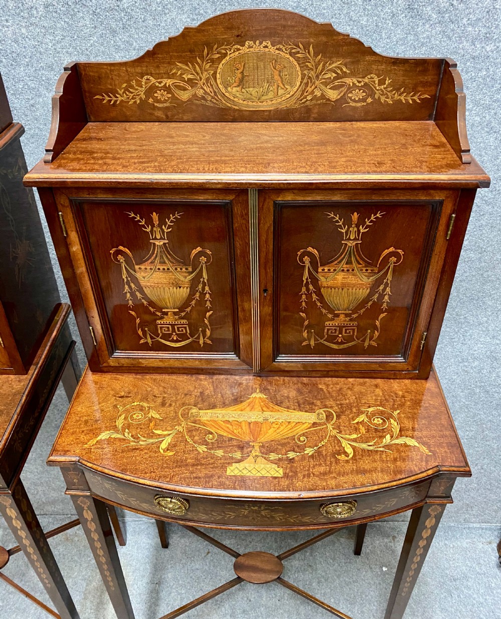 Fine Pair of Sheraton Revival Side Cabinets View II