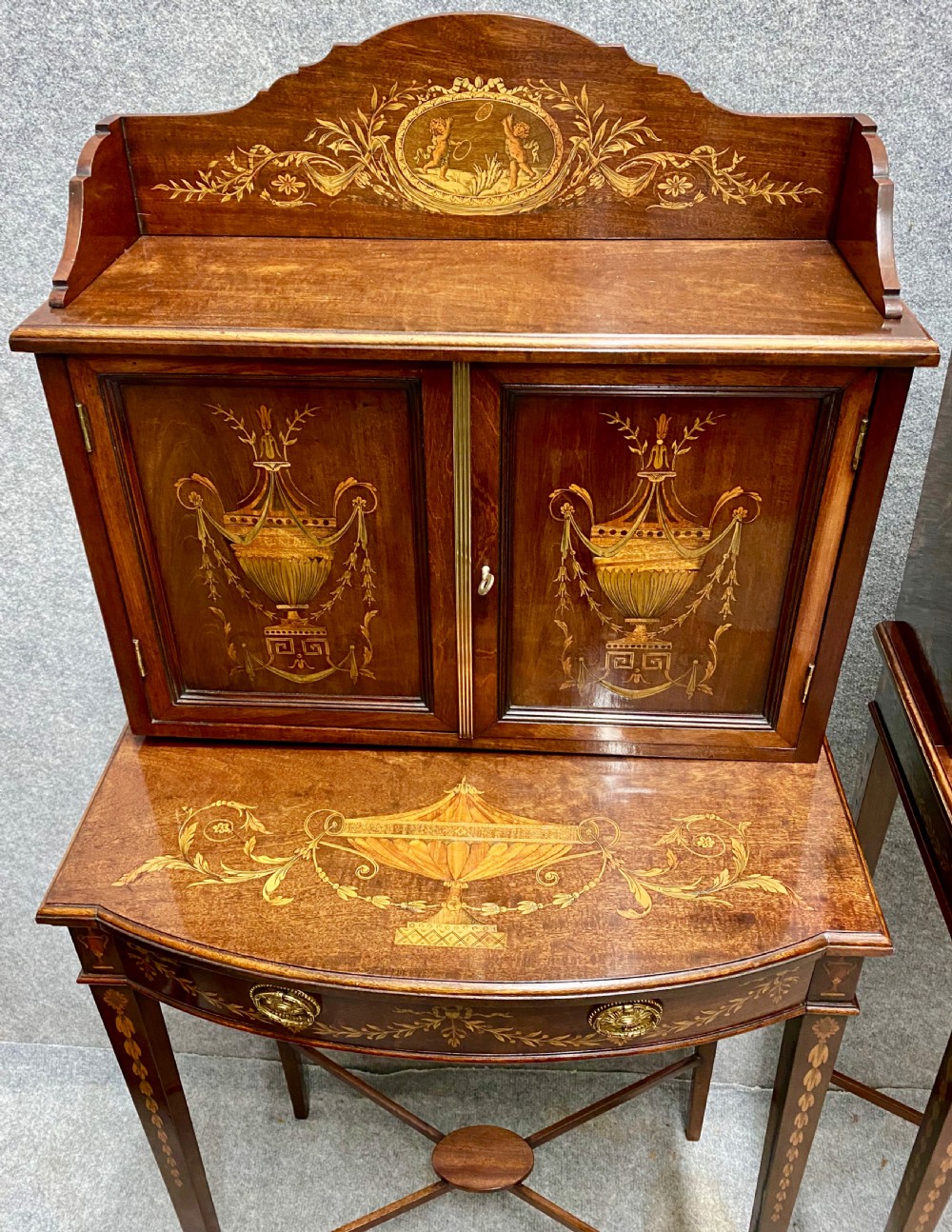 Fine Pair of Sheraton Revival Side Cabinets View III