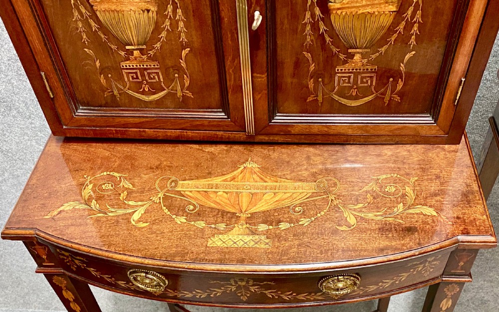 Fine Pair of Sheraton Revival Side Cabinets View IV