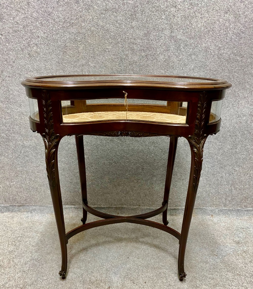 Edwardian Kidney Shaped Bijouterie Cabinet View II