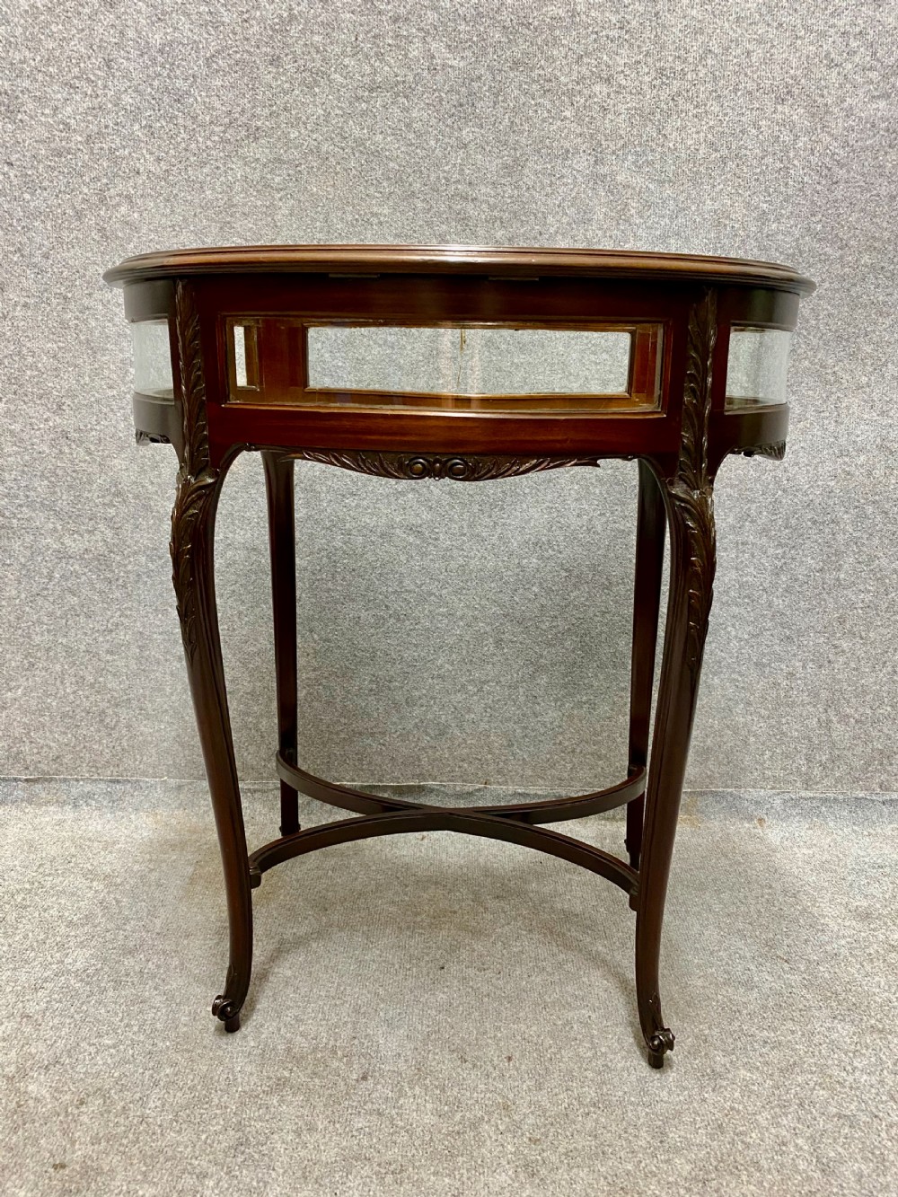 Edwardian Kidney Shaped Bijouterie Cabinet View III