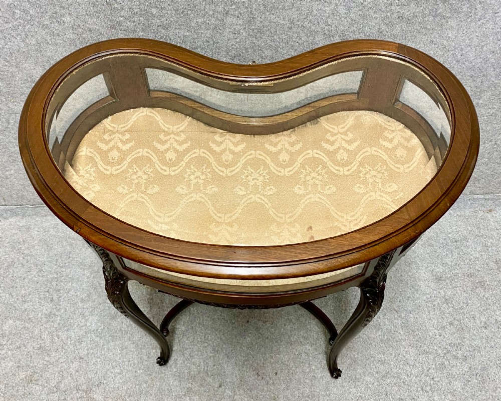 Edwardian Kidney Shaped Bijouterie Cabinet View IV