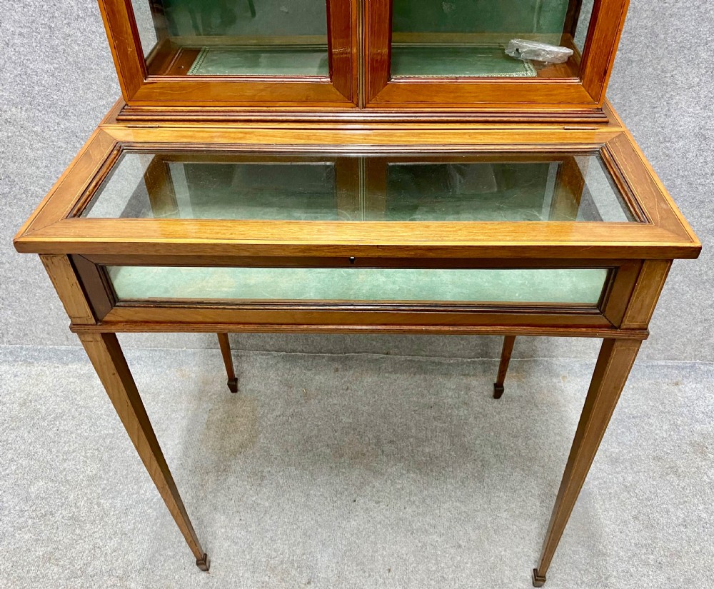 Edwardian Inlaid Bijouterie Display Cabinet View IV