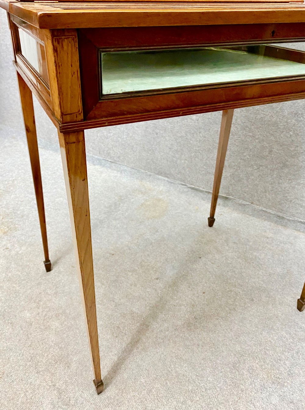 Edwardian Inlaid Bijouterie Display Cabinet View VIII