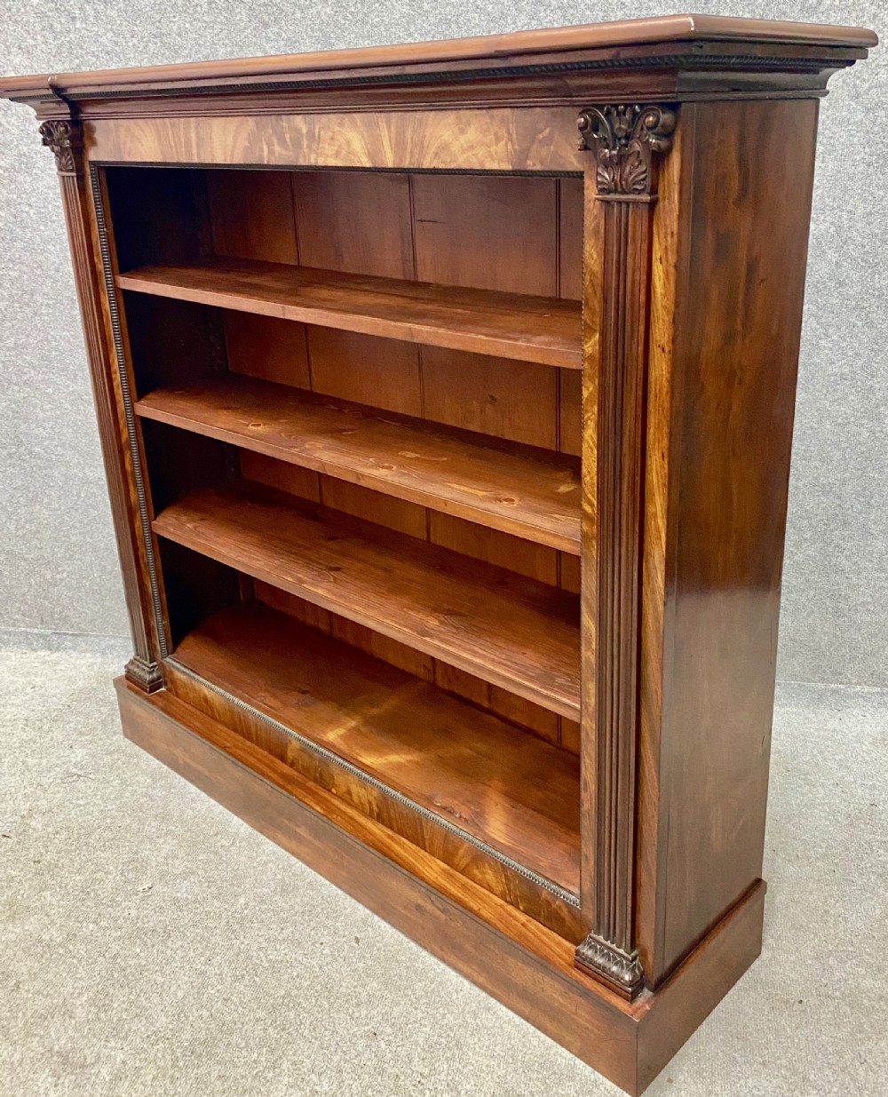 Regency Mahogany Open Bookcase View II