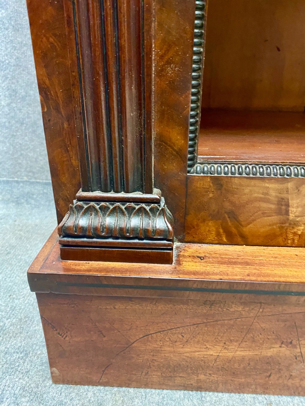 Regency Mahogany Open Bookcase View IV