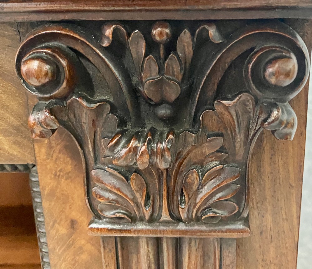 Regency Mahogany Open Bookcase View V