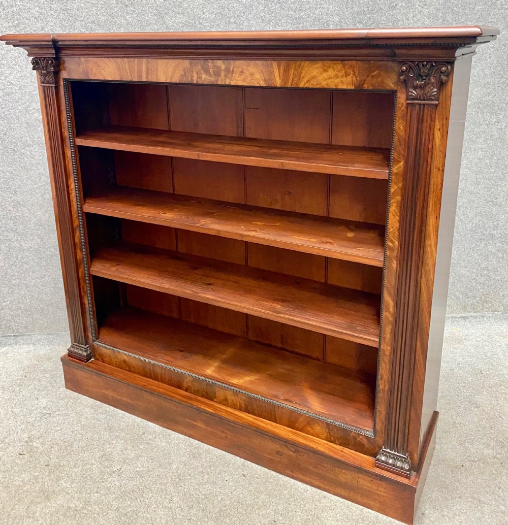 Regency Mahogany Open Bookcase View VI