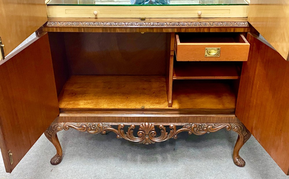 Good Quality Burr Walnut Cocktail Cabinet View VI