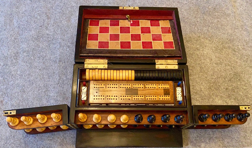 Complete Victorian Coromandel Wood Games Compendium View VIII