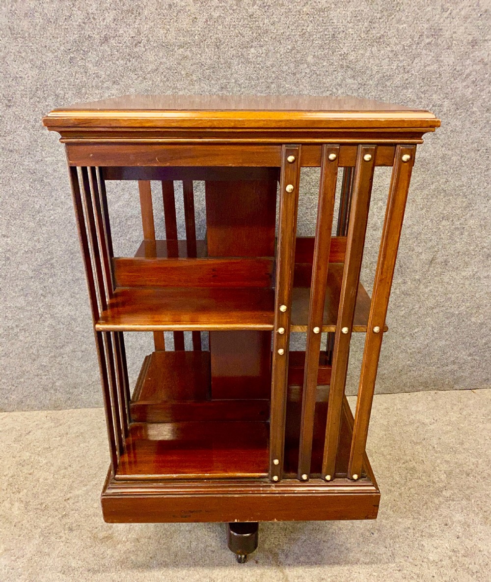 Good Quality Mahogany Metal Based Revolving Bookcase View II