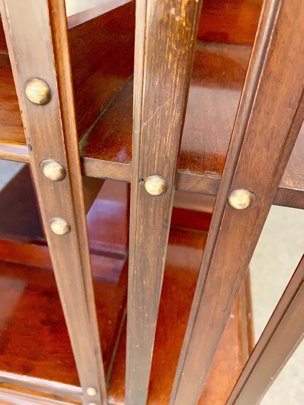 Good Quality Mahogany Metal Based Revolving Bookcase View IV