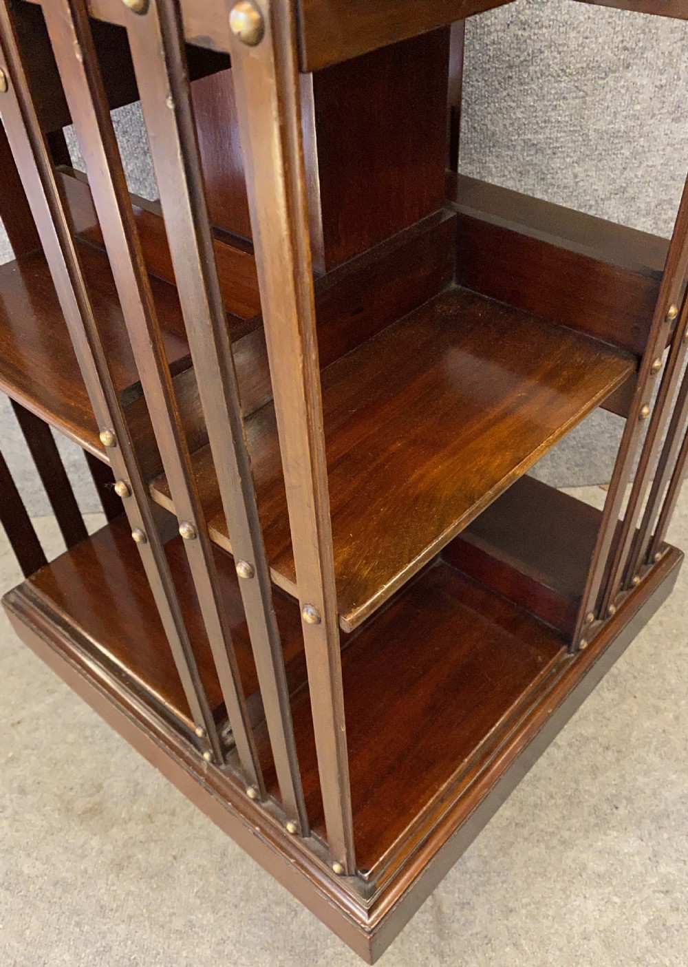 Good Quality Mahogany Metal Based Revolving Bookcase View V