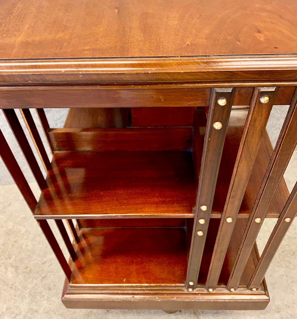 Good Quality Mahogany Metal Based Revolving Bookcase View VI