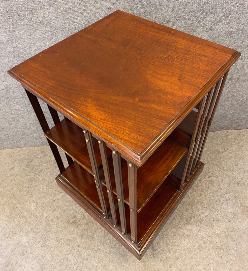 Good Quality Mahogany Metal Based Revolving Bookcase View VII