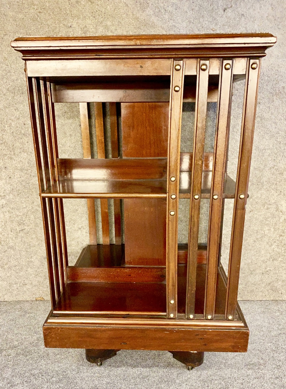 Good Quality Mahogany Metal Based Revolving Bookcase View VIII