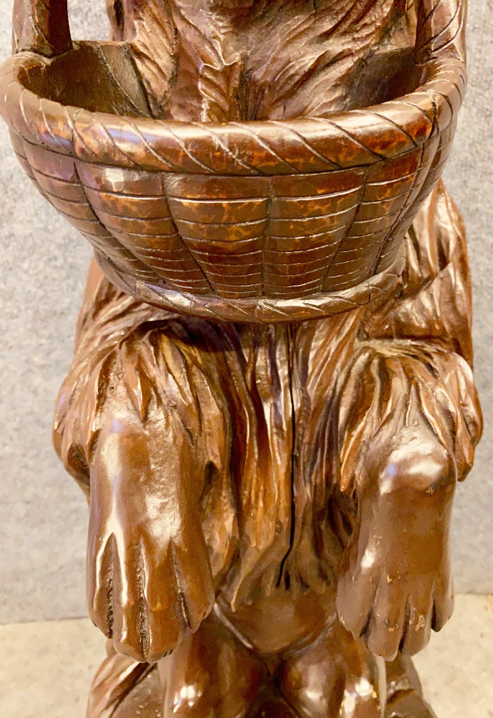Rare Black Forest Carved Dog View VII