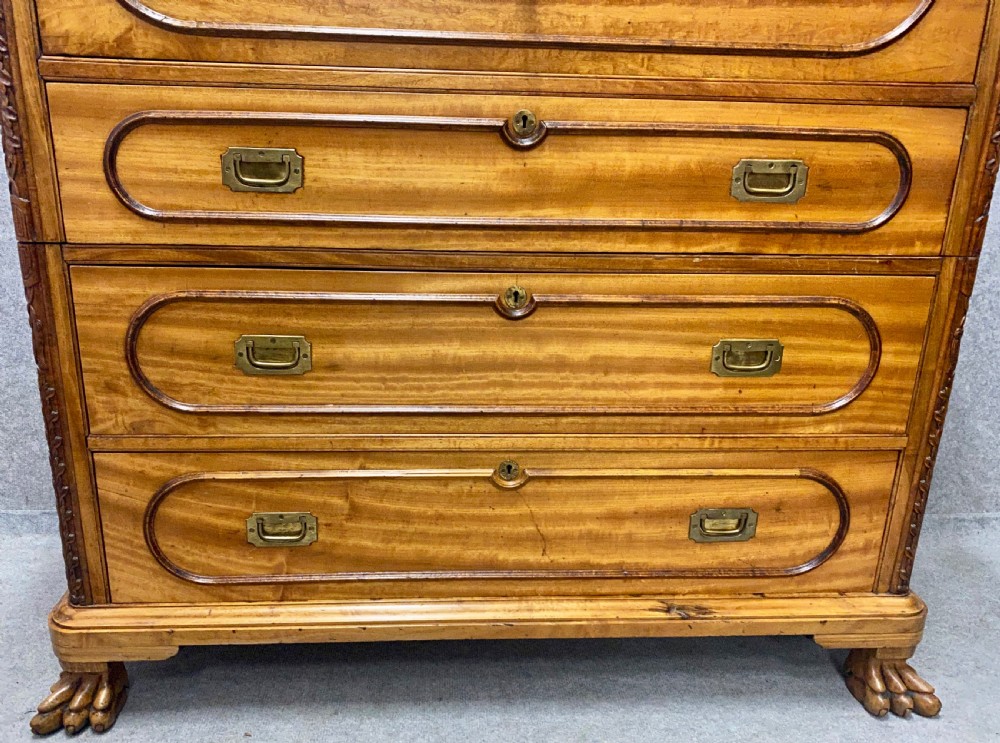 Rare Chinese Export Camphor Wood Campaign Dressing Chest View IV
