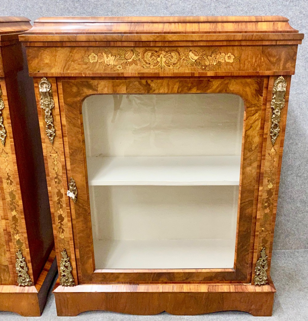 Pair of Victorian Marquetry Inlaid Side Cabinets View IV