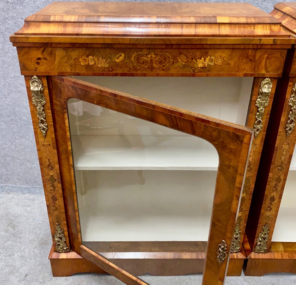 Pair of Victorian Marquetry Inlaid Side Cabinets View XV