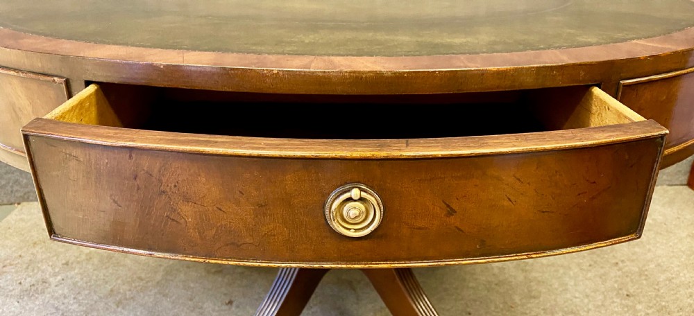 Regency Style Mahogany Drum Table View VI
