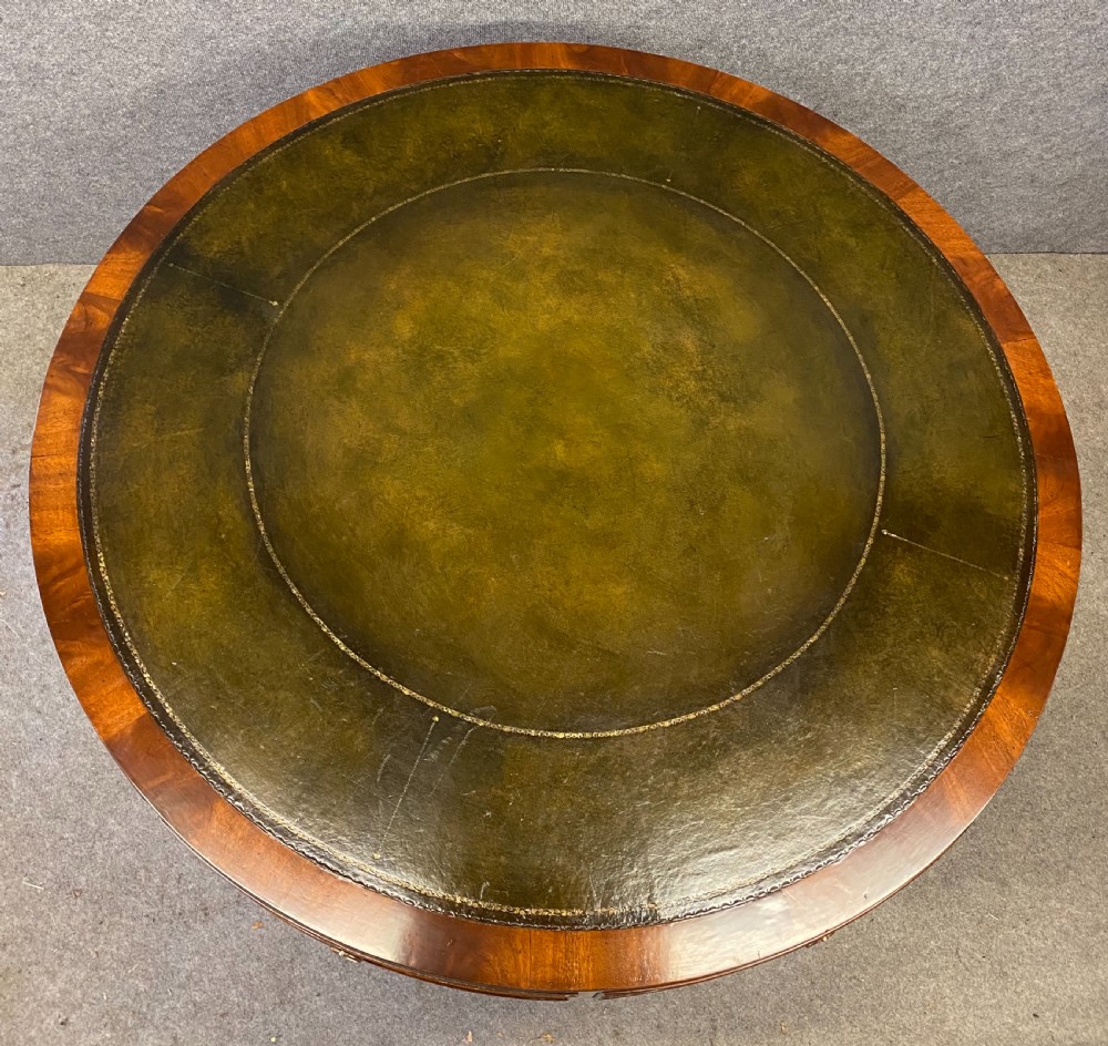 Regency Style Mahogany Drum Table View X