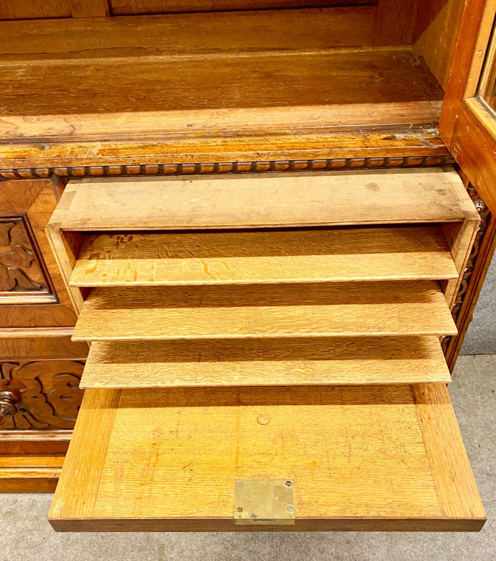 Rare Richard Hicks Bridgens  (1785 - 1846) Walnut Bookcase View IX