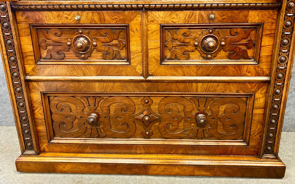Rare Richard Hicks Bridgens  (1785 - 1846) Walnut Bookcase View XI