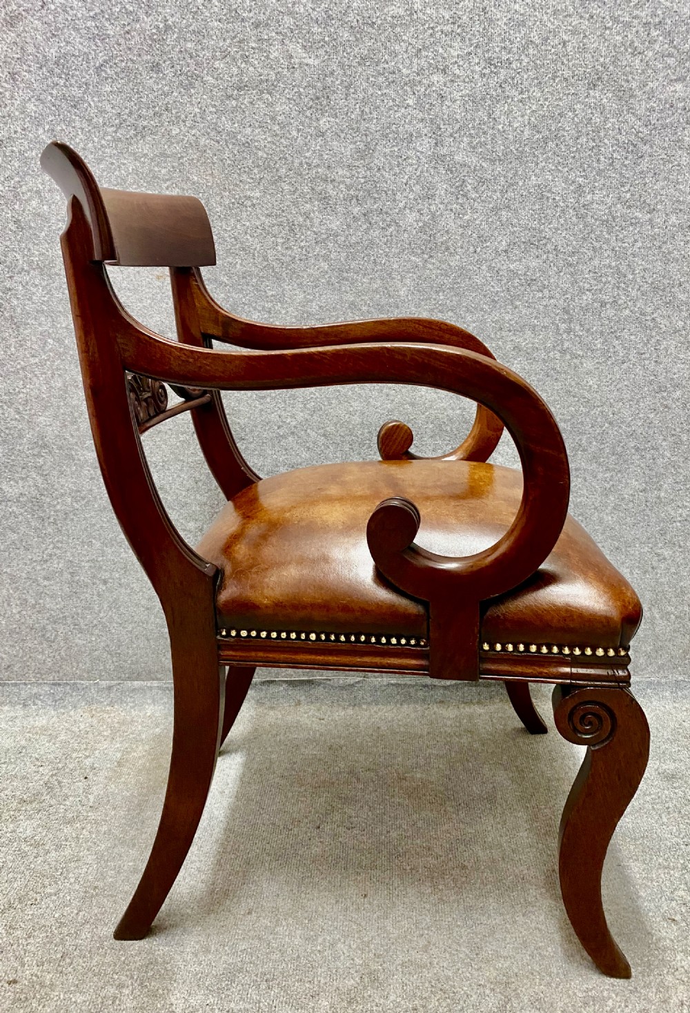 Regency Mahogany Desk Chair View IV