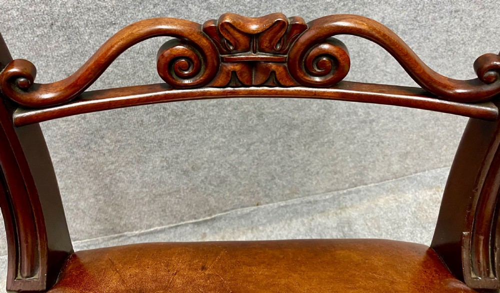 Regency Mahogany Desk Chair View V