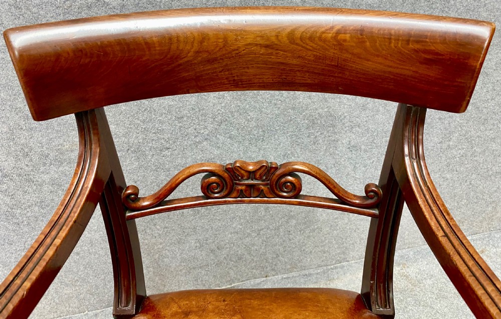 Regency Mahogany Desk Chair View VI