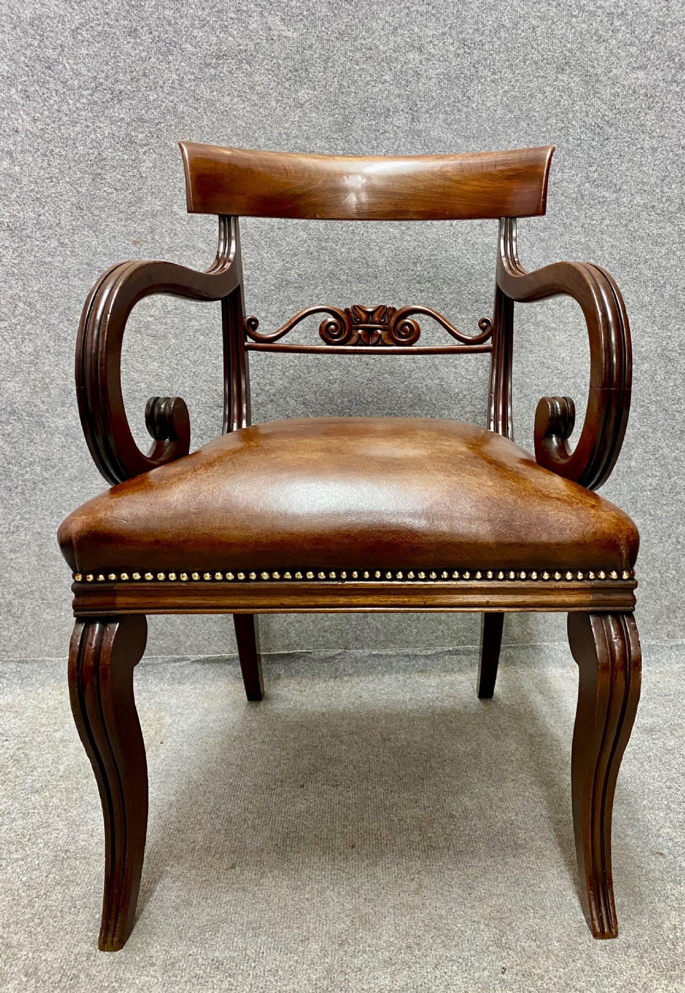 Regency Mahogany Desk Chair View VIII