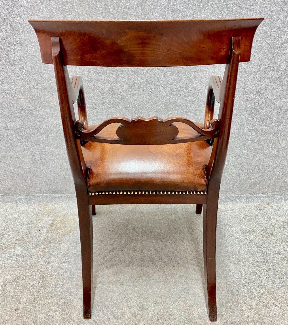 Regency Mahogany Desk Chair View IX