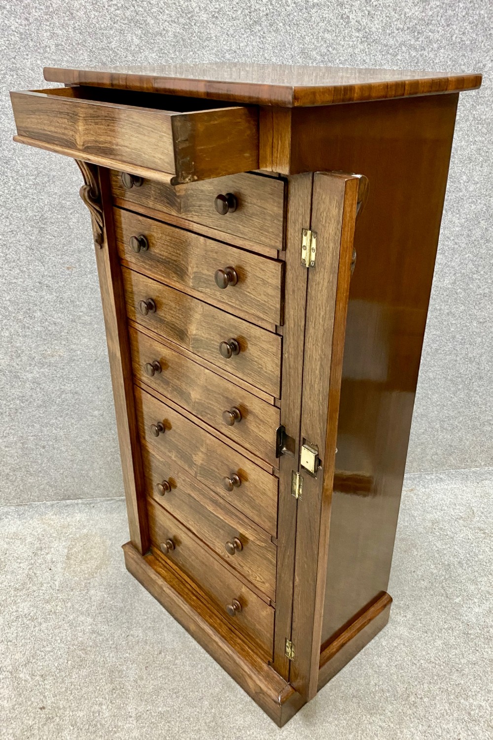 Good Victorian Rosewood Wellington Chest View VI