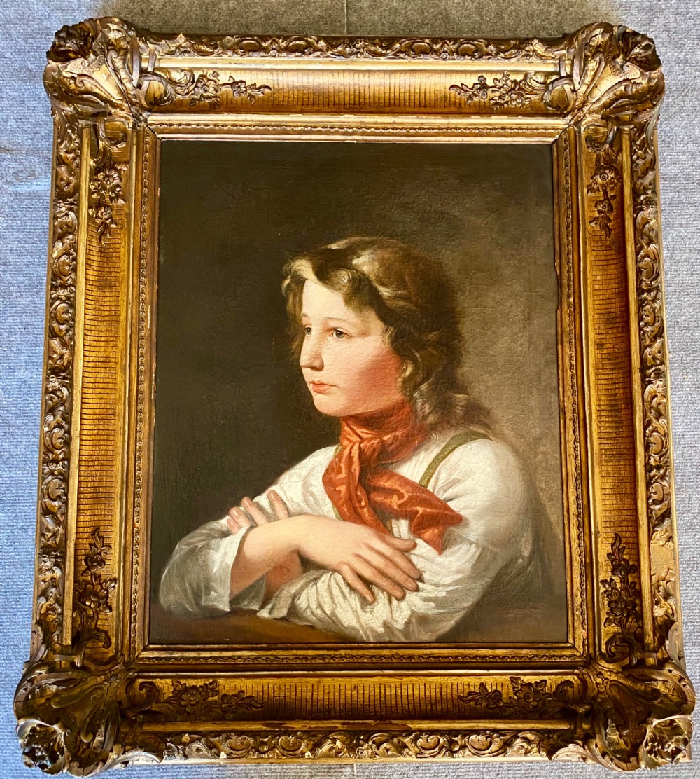 Attractive Painting of a Child  Att.or School of Friedrich von Amerling View X