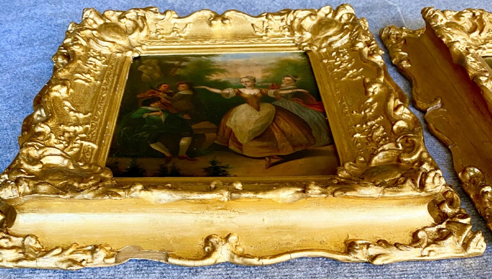 Pair 19th.C. Oil on Board Paintings View XIV